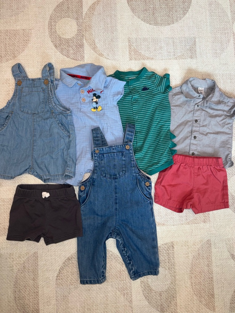 Carters & Disney Rompers and Shorts Sets